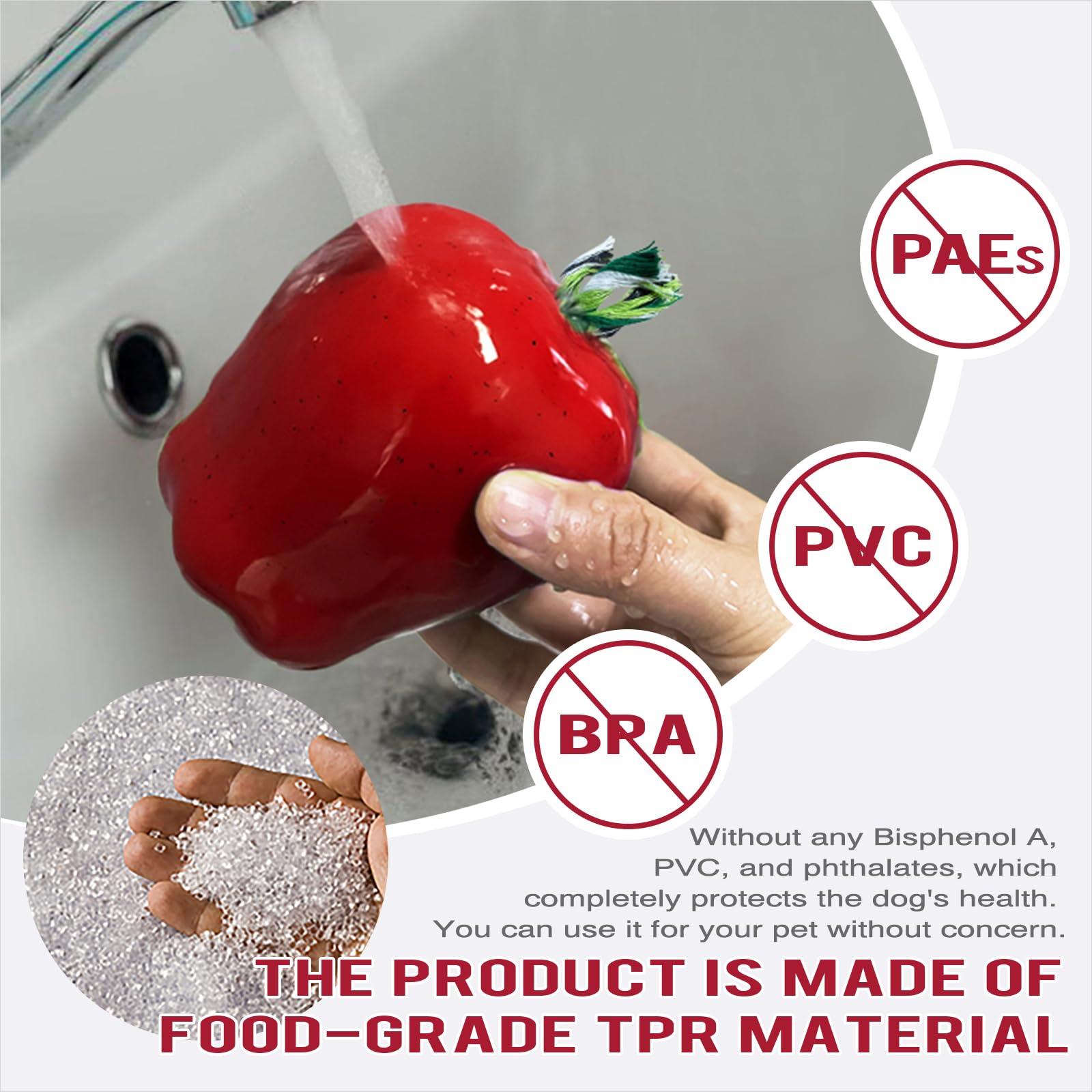 Juguetes masticables chirriantes para perros, bola de manzana resistente para masticadores medianos/grandes/extra agresivos, razas de perros, interactivo, duradero, indestructible, chirriante, juguete