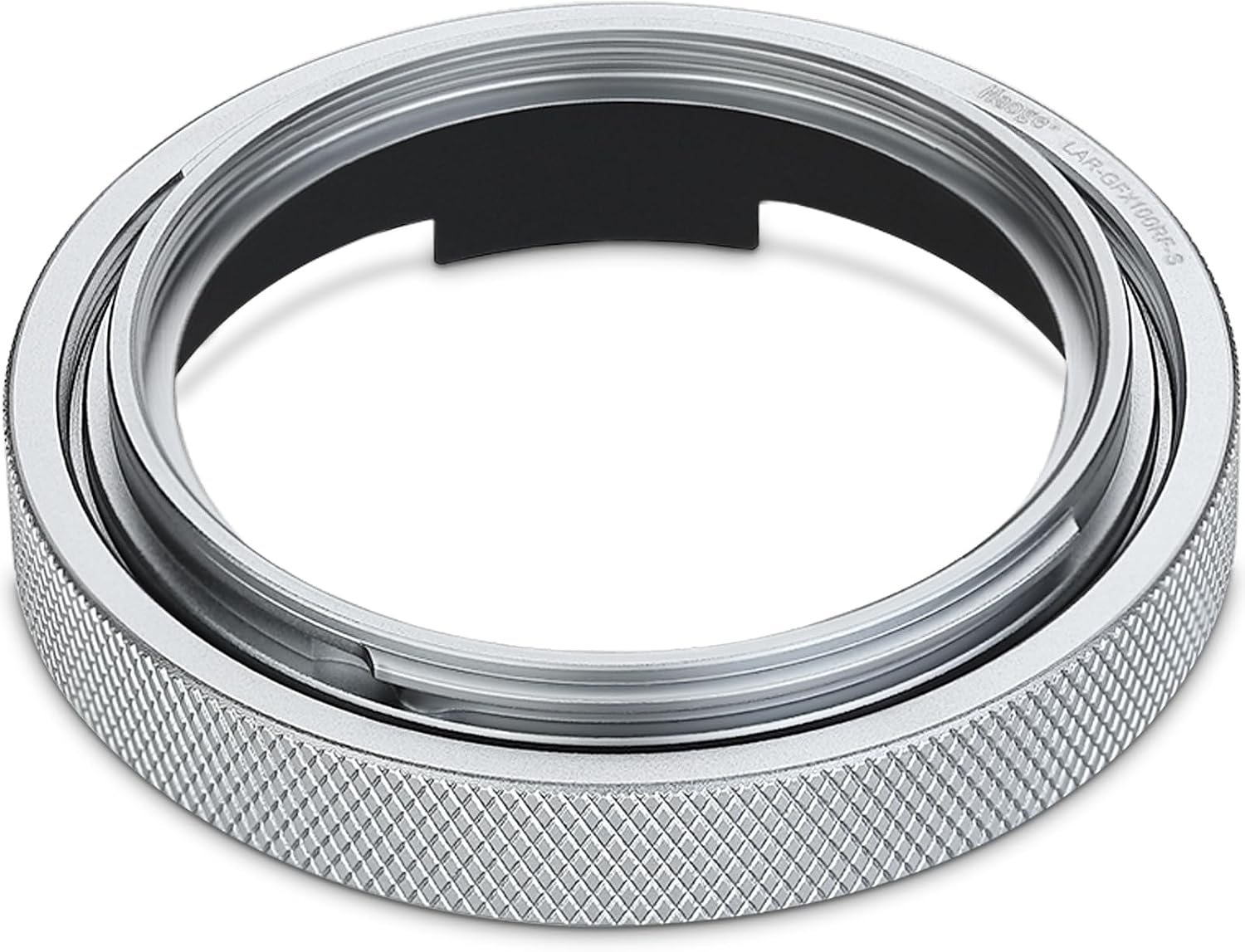 Haoge Adapter Ring for Fujifilm GFX100RF Camera Square Metal Lens Hood Accessories Bayonet Shades Compatible with GFX100RF Original Lens Cap 49mm UV Silver