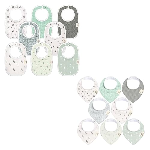 KeaBabies Paquete de 8 baberos orgánicos para bebés para niñas y niños y baberos orgánicos para bebés, baberos de dentición para niños y niñas,