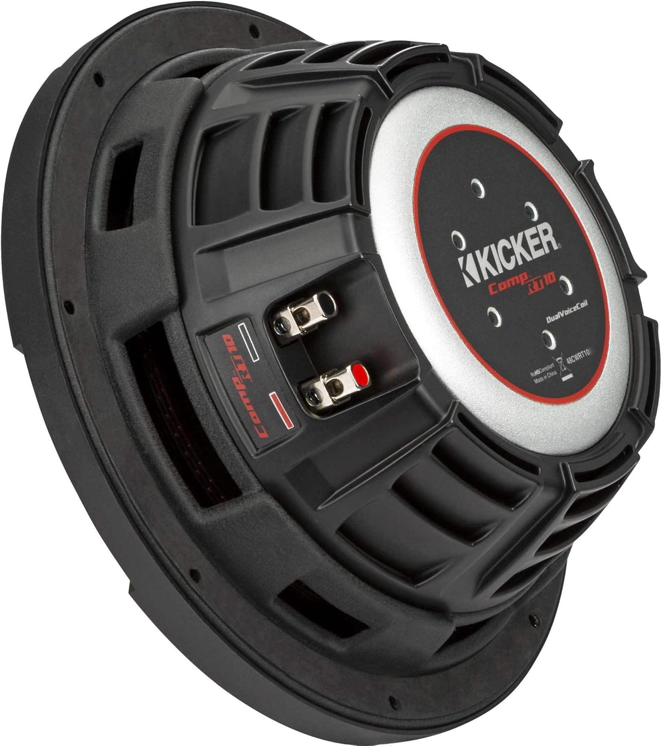 KICKER 48CWRT104 CompRT 10" Subwoofer, DVC, 4-ohm