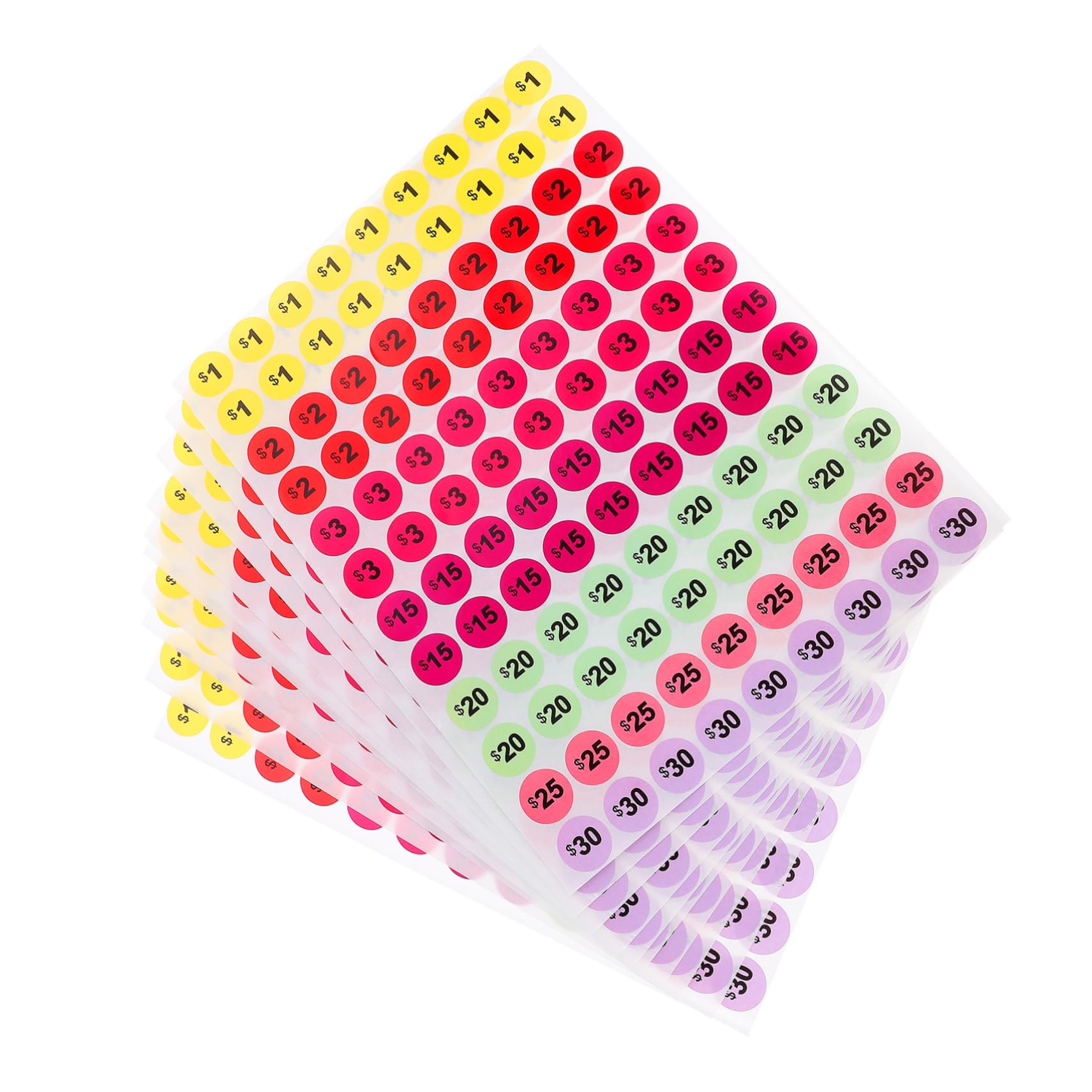 HOODANCOS 10 Sheets of Round Stickers Small Business Supermarket Sale Pricing Labels 108 Stickers Each
