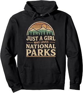Just A Girl Who Loves National Parks Retro Hoodie