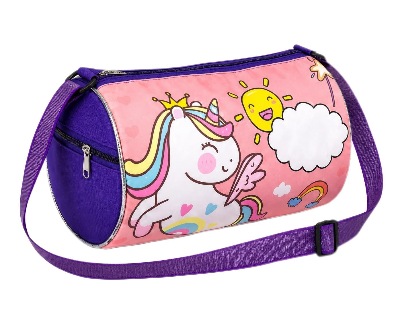 Kids Unicorn Duffel Bag, 34x19x22 cm, Pink and Purple for Boys and Girls Travel dayout/Picnic/Gifts-picture-47