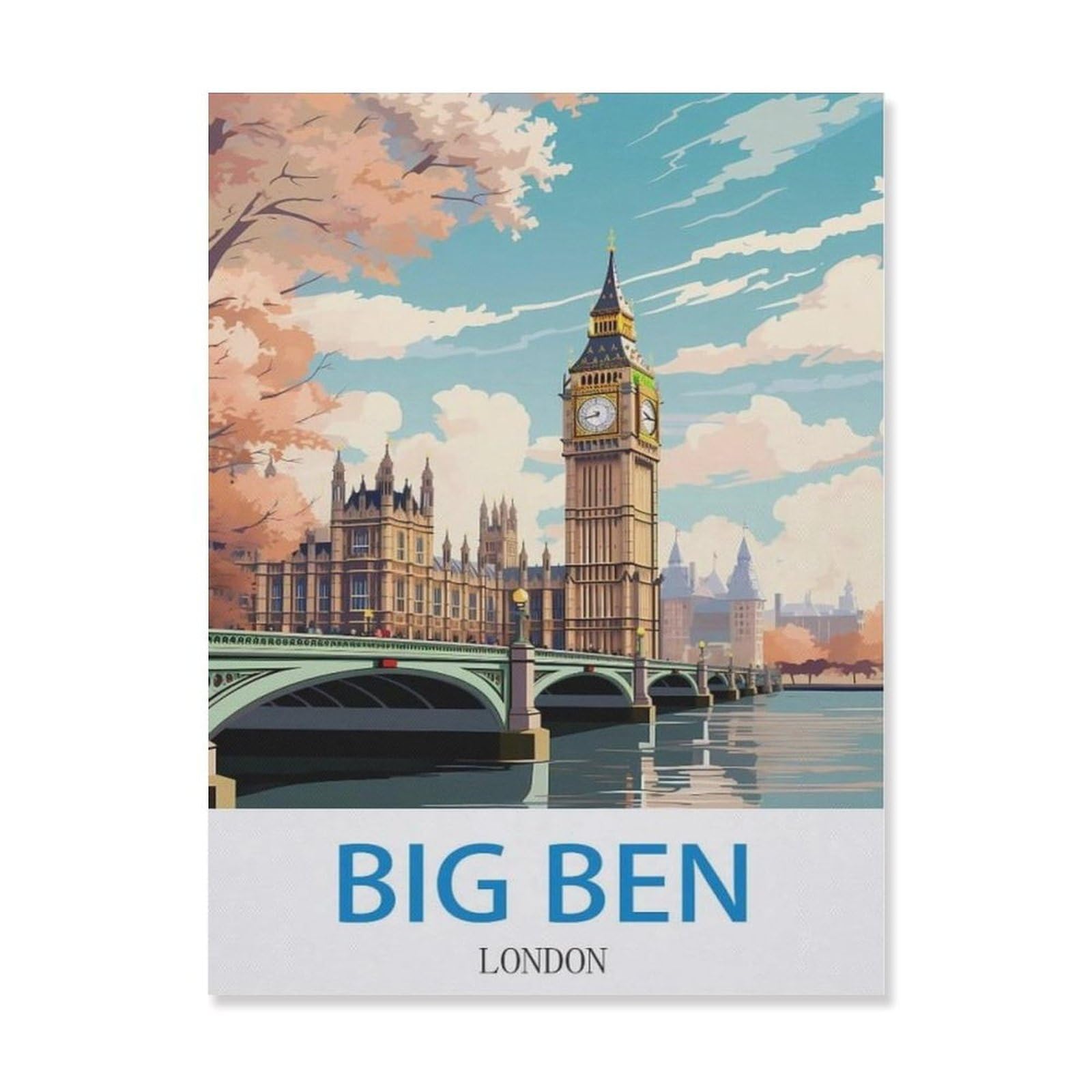 Big Ben London，Tin Sign Metal Tin Sign/Metal Plaque Tin Sign Metal Sign(30x40cm）12x16 inch-EH45