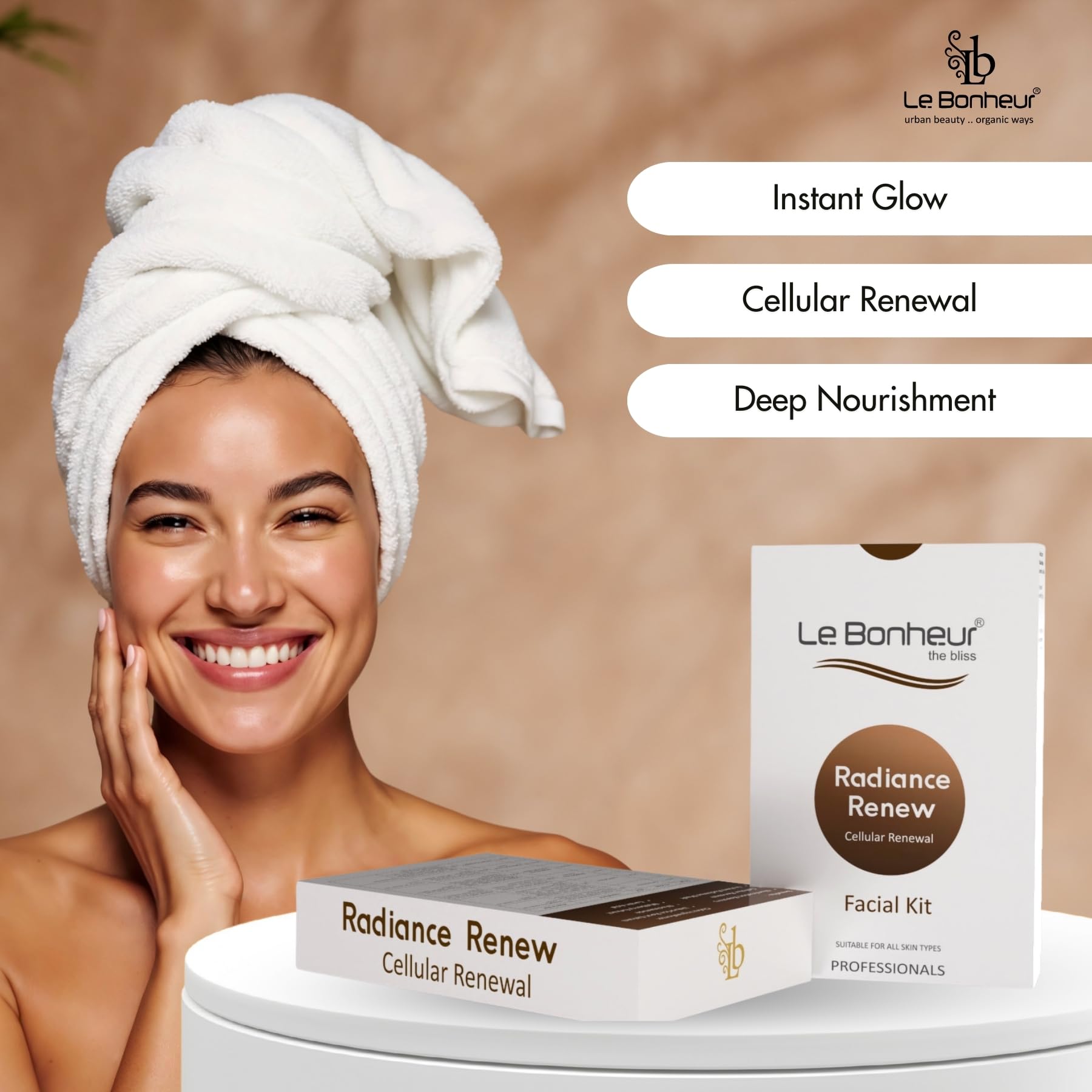 Le Bonheur Radiance Renew Professional Facial Kit | Wedding Edition | Glowing & Hydrating Skin | All Skin Types (Monodose - One Face Application Pack) | Men & Women 2