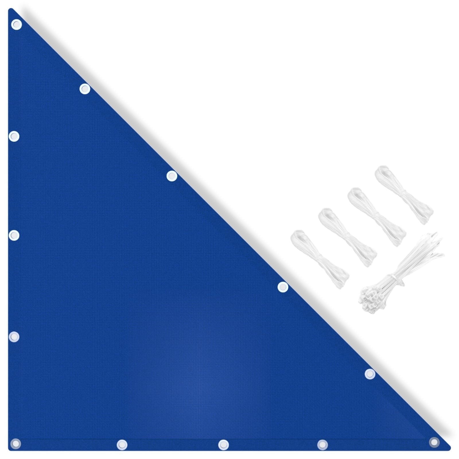 MissYolo Triangle Sun Shade Sail Waterproof 3x4x5M - Outdoor Right Angle Sun Shade Canopy with 95% UV Protection for Backyard, Pool, Patio & Garden Activities and Family Use-Royal Blue