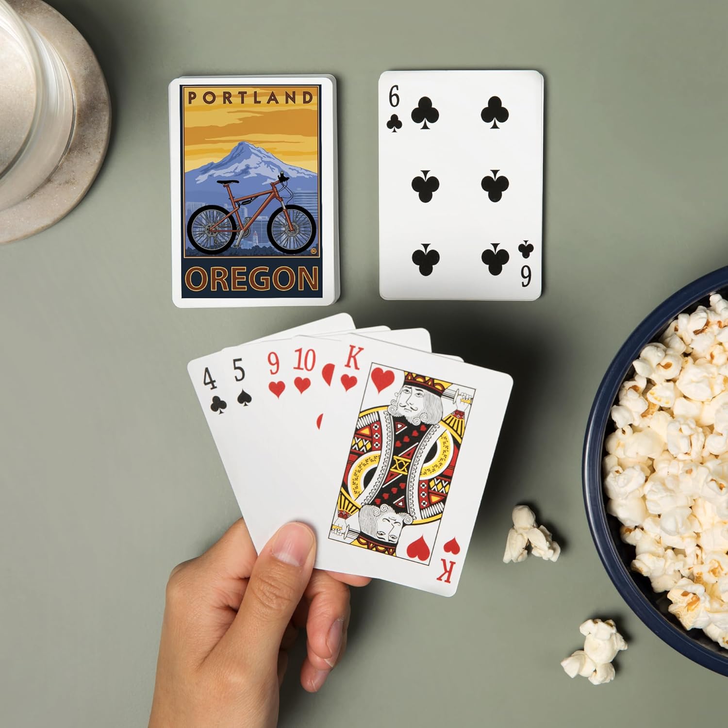 Lantern Press Portland, Oregon, Mountain Bike, 52 Playing Cards for Adults, Poker Size Card Deck