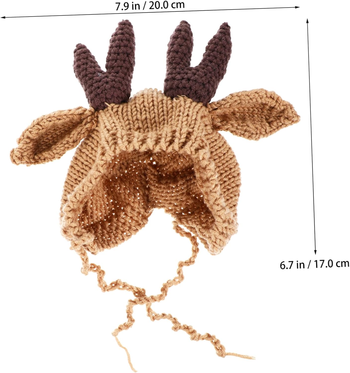BESPORTBLE Newborn and Boys and Girls Christmas Hat Reindeer Beanie Knit Infant Winter Hat Set Brown