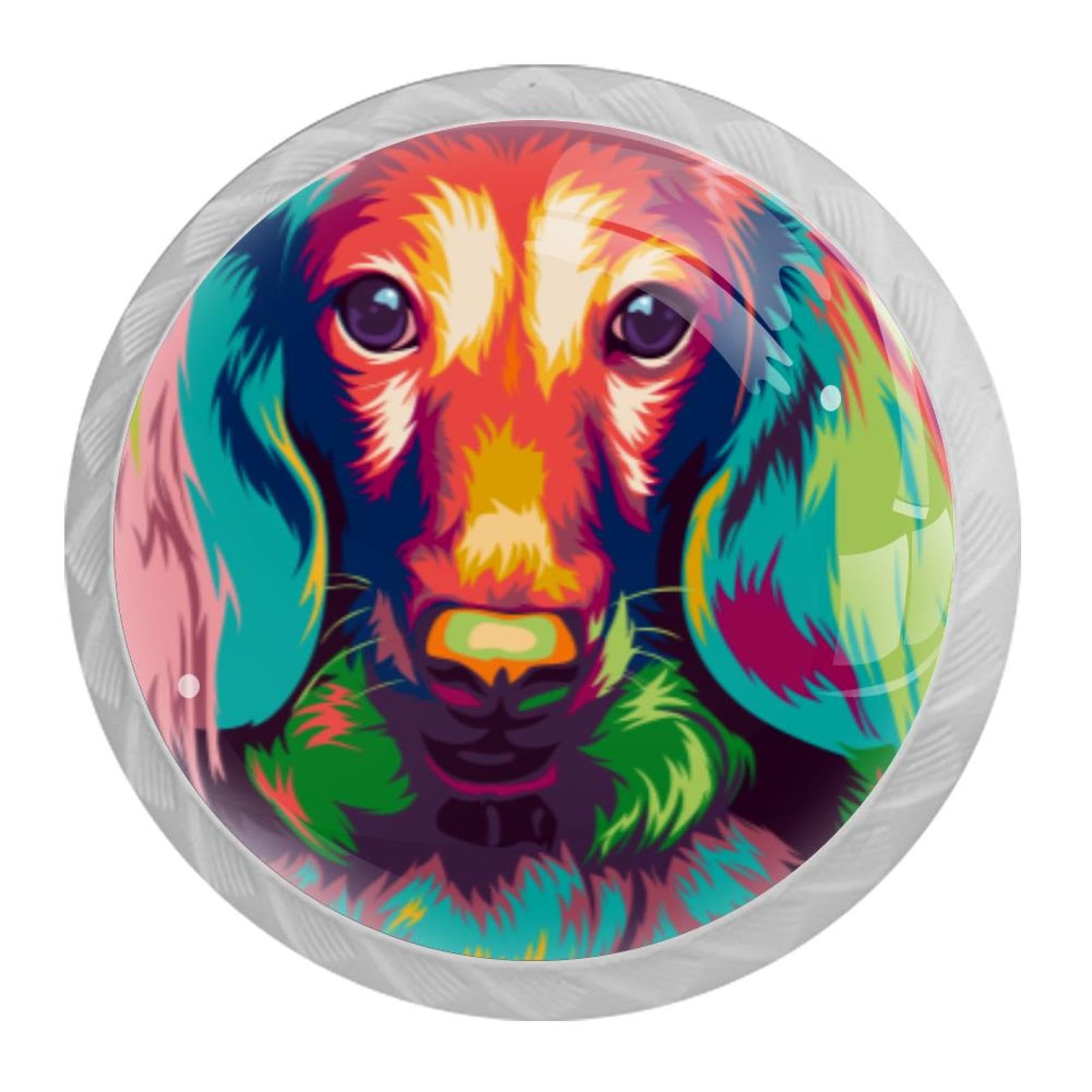 Tqmspg Multi19 4 Pieces Drawer Pulls Dachshund Dog Door Knobs Dresser Handles For Kitchen Wardrobe Cupboard Hardware Furniture