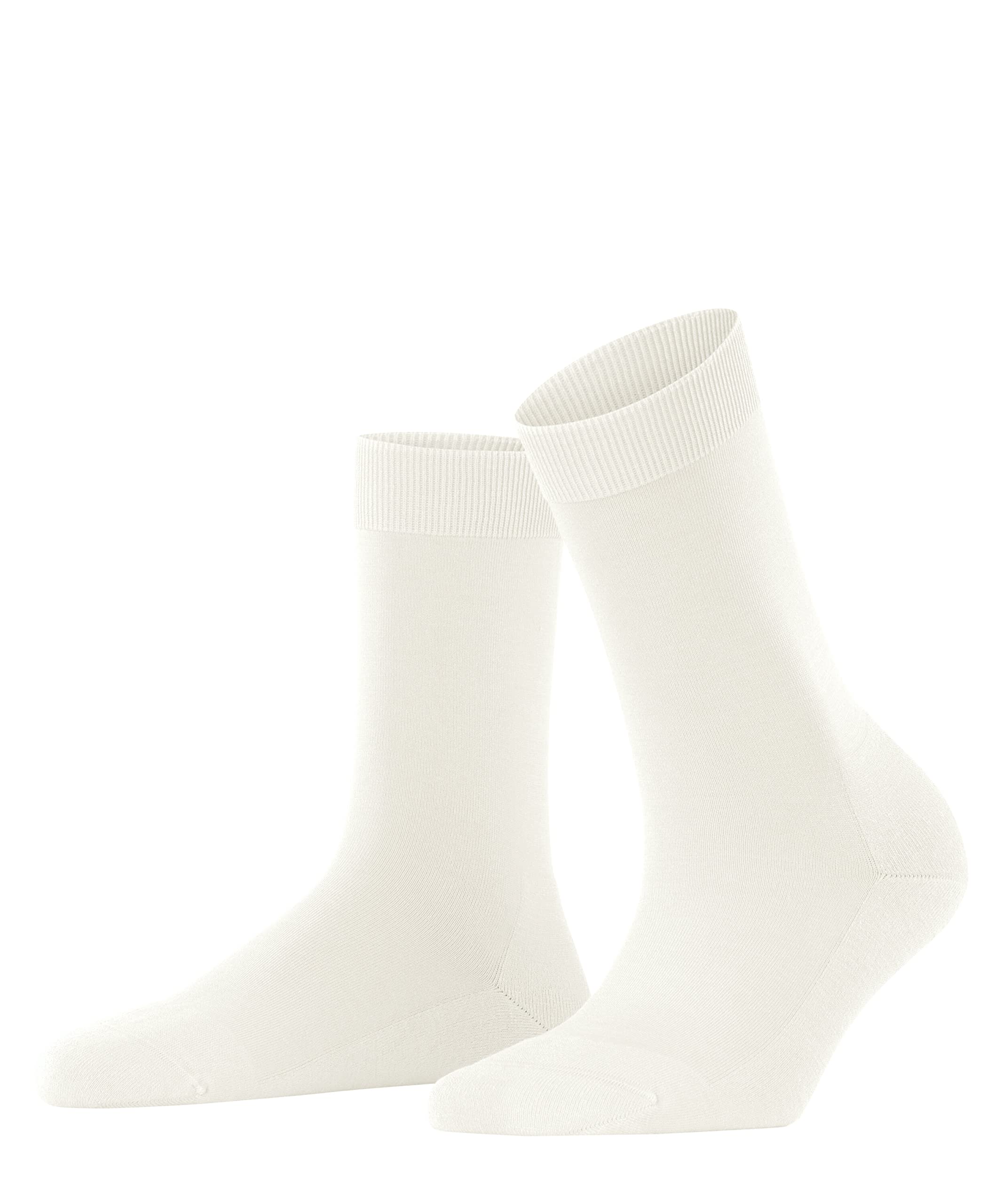 FALKE Women's ClimaWool W So Temperature-Regulating Plain 1 Pair Socks, White Off-White 2040, 7-8