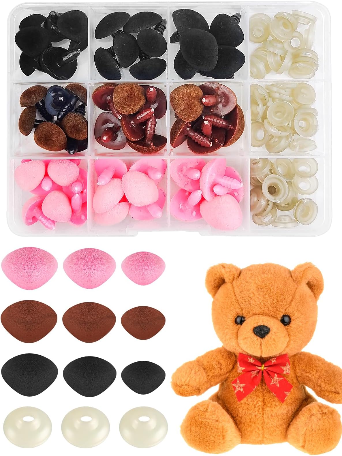 Yeux de Sécurité Amigurumi, 200 Pièces 5-12 mm Yeux de Sécurité avec