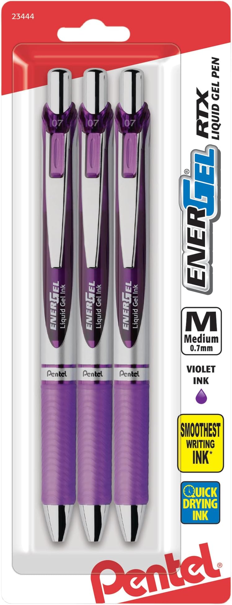 Pentel EnerGel Deluxe RTX Liquid Gel Ink Pen Set Kit, Pack of 3 with 4 Refills