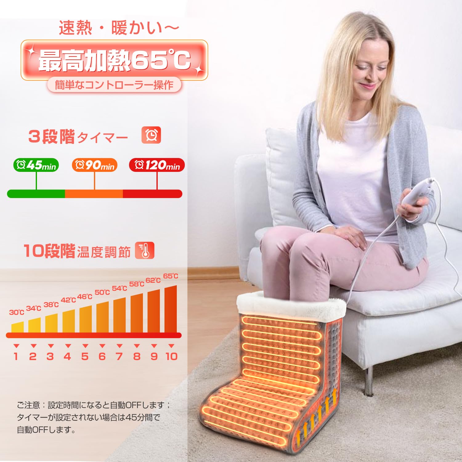 Amazon | CHICHL 足温器 フットウォーマー 電気足温器 足用ヒーター