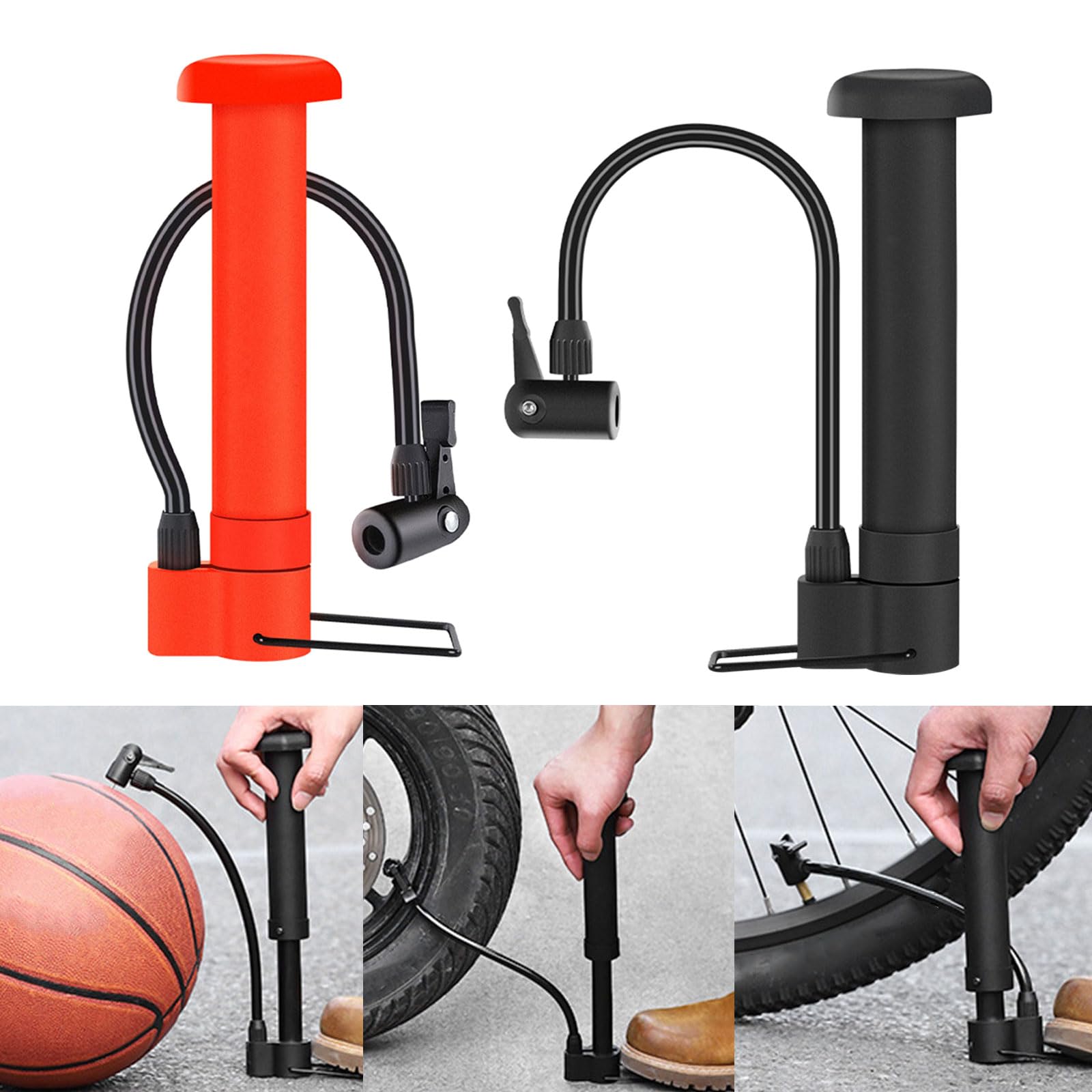 Lowrider Steel Hand Pump Red. Bike Part, Bicycle Part, Bicycle Tool, Bike Pump, Bicycle Pump