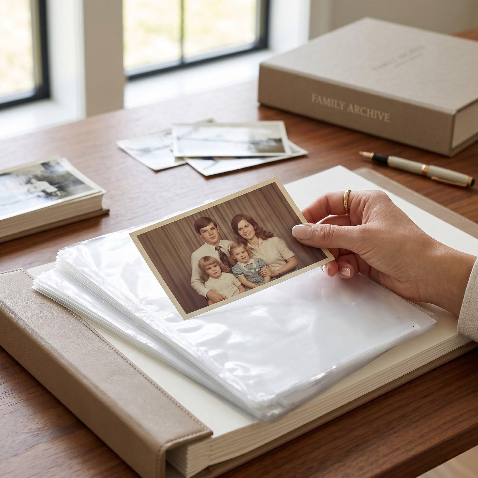 Fundas para Negativos 4x5, Páginas de Almacenamiento de Película sin ácido, 4 Bolsillos por Página con Protección de Archivo para Fotógrafos