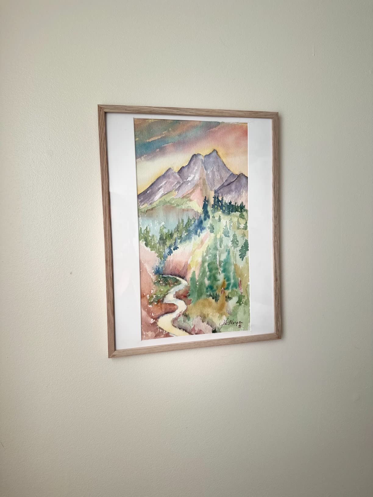 9/mo Finance HAUS AND HUES 16"x20" Beige Oak Wood Frames Set of 1