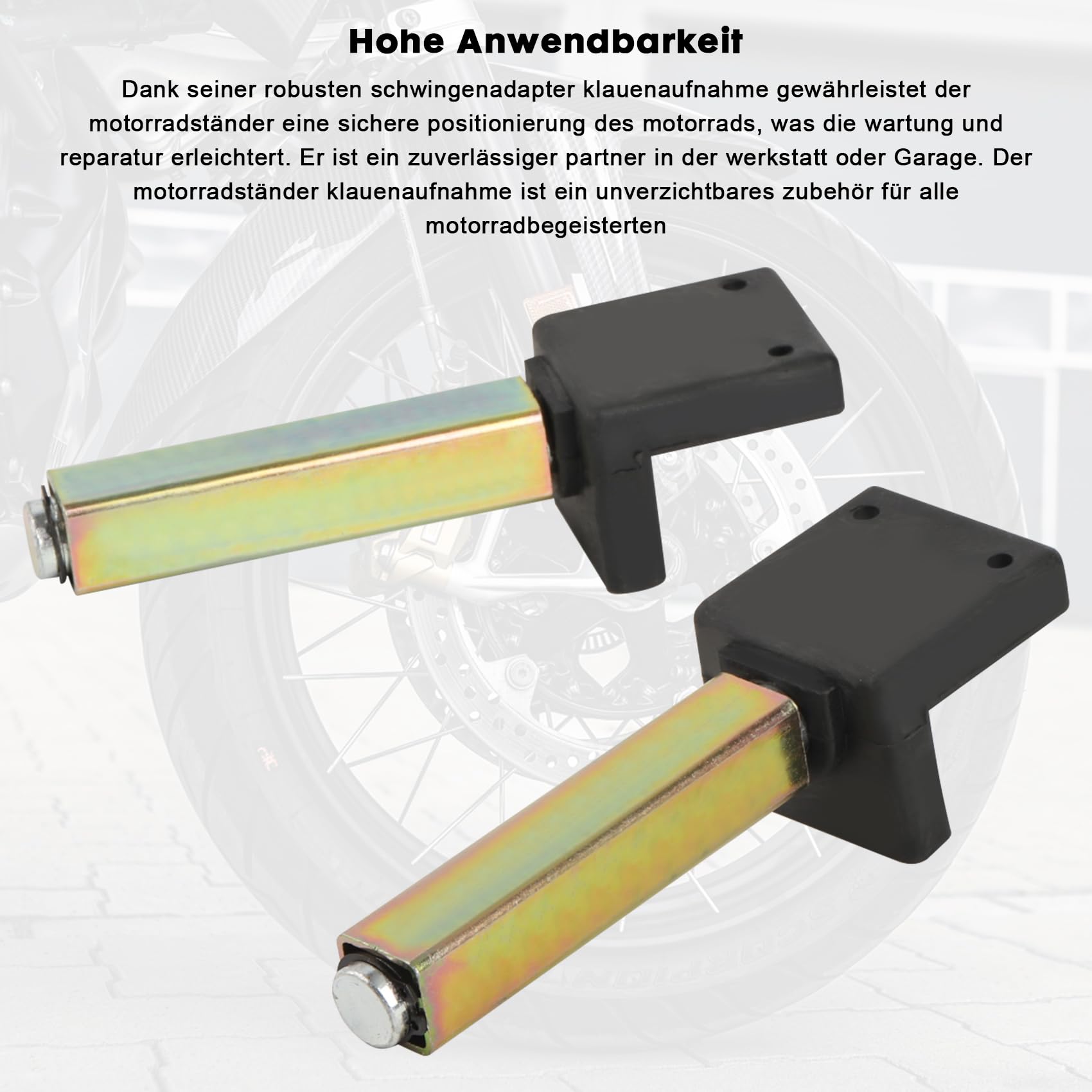 Motorradständer Klauenaufnahme, Schwingenadapter Klauenaufnahme, Montageständer Adapter, Schwinge Heben Stativhaken für Motorradheber