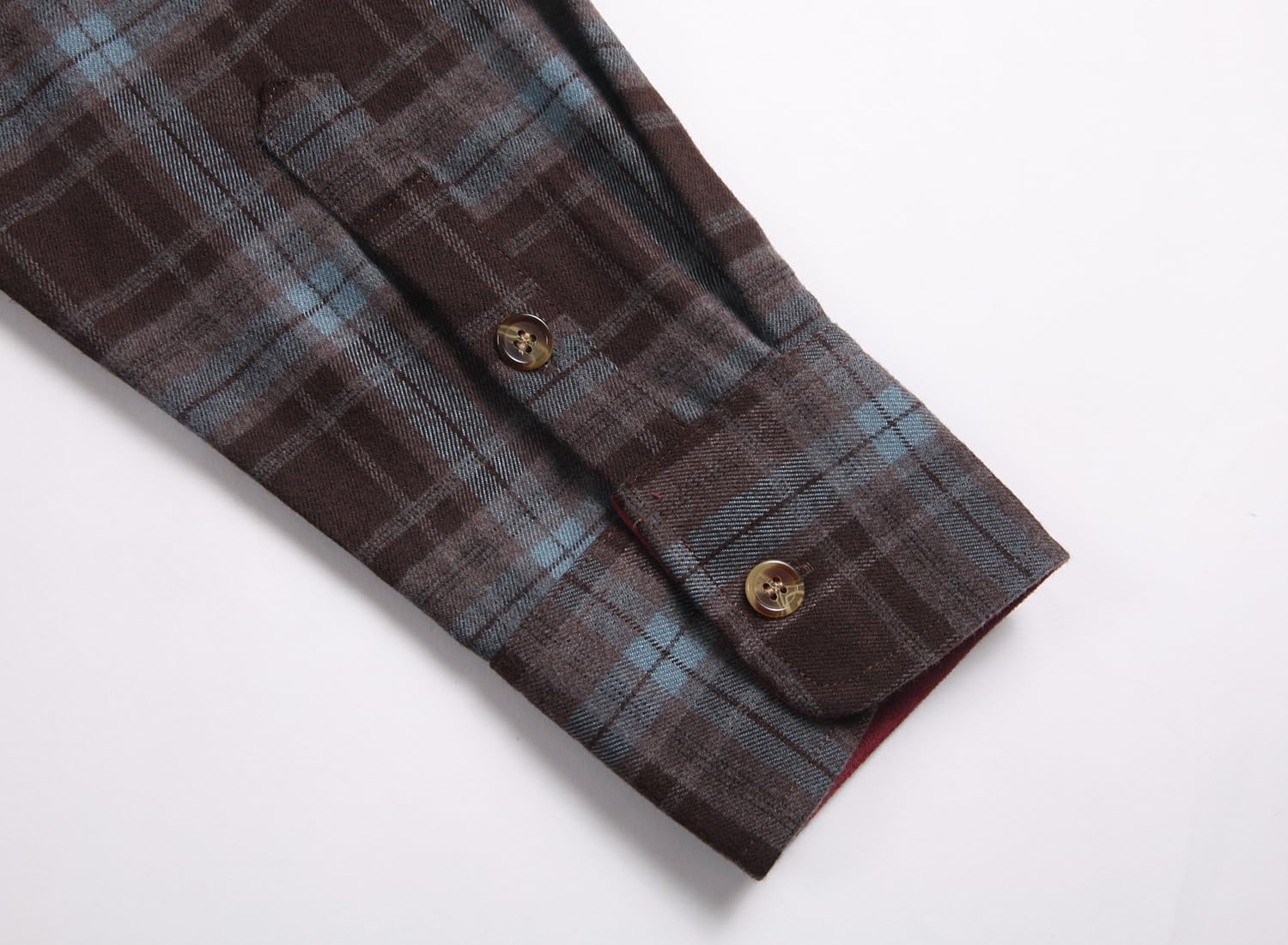 Premium Flannel Shirt for Men, Brushed Utility Casual Plaid Shirt, Button-Down Long Sleeve with Pockets - Image 7