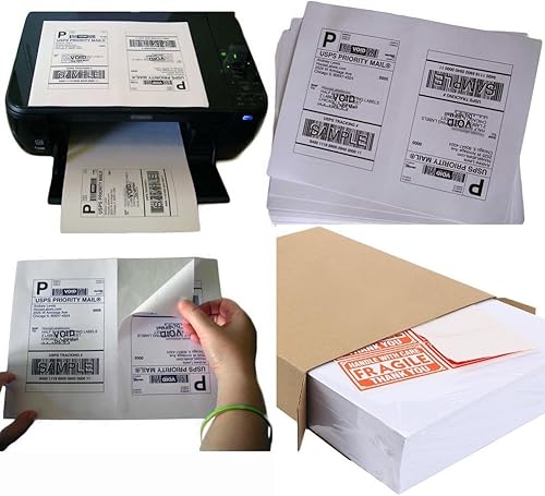 Miniatura 21 de MFLABEL 2x4 Shipping Labels - 25 Sheets (250 Labels) for Laser & Inkjet Printers, 10-UP FBA Address Stickers, Matte White Self-Adhesive Mailing