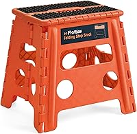 Vista 12 de Flottian Taburete plegable de 13 pulgadas para adultos y niños con capacidad para hasta 300 libras, taburetes plegables antideslizantes con asa