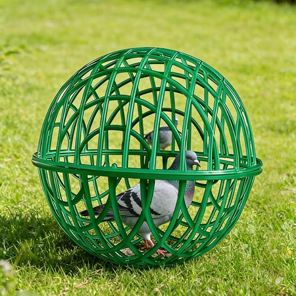 3 Pack Chicken Ball Cage, Movable Rollings Safety Coop for Free Range, Plastic Detachable Orb for Chickens, Rabbits, Ducks, Birds, Prevents Dog Bites and Horse Trampling, Outdoor Farm Use - 2