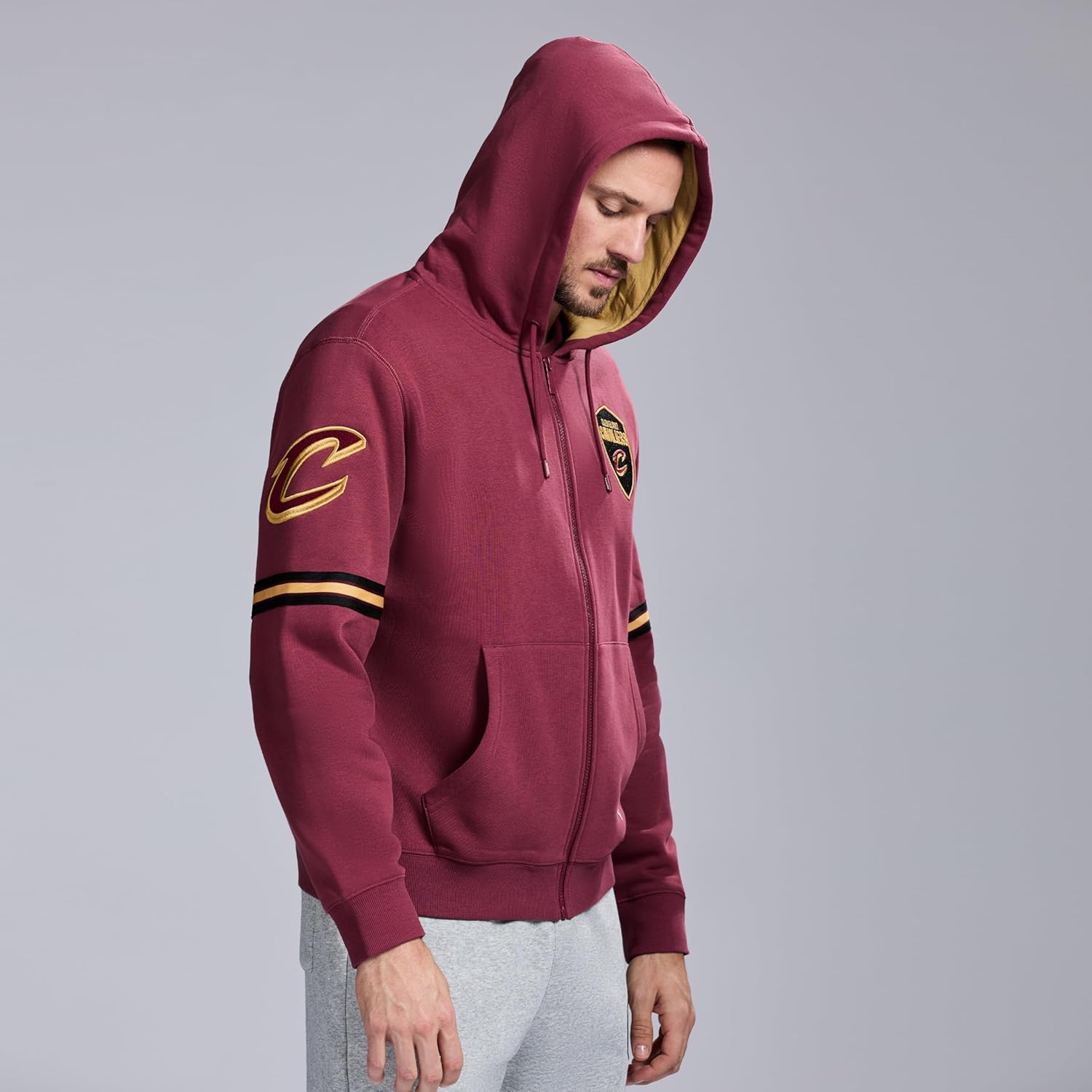 GAME 7 NBA Officially Licensed Men's Long Sleeve Zip Up Hooded Fleece Sweatshirt - Image 4