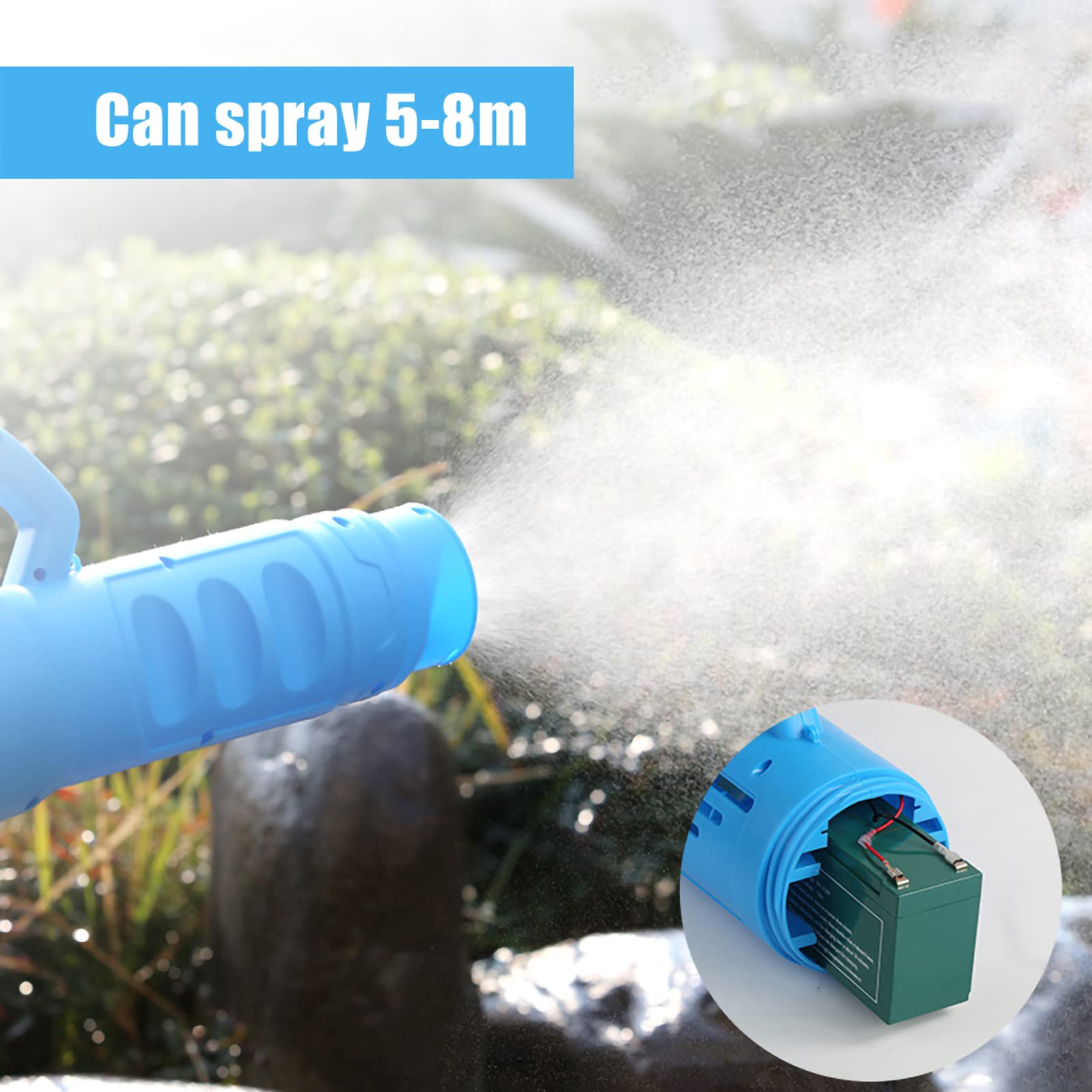 Fdit Accesorios Agrícolas, Rociador Eléctrico de Desinfección, Transportador de Aire Remoto para Máquina de Nebulización, Rociadores de Boquilla de Pistola de Aire