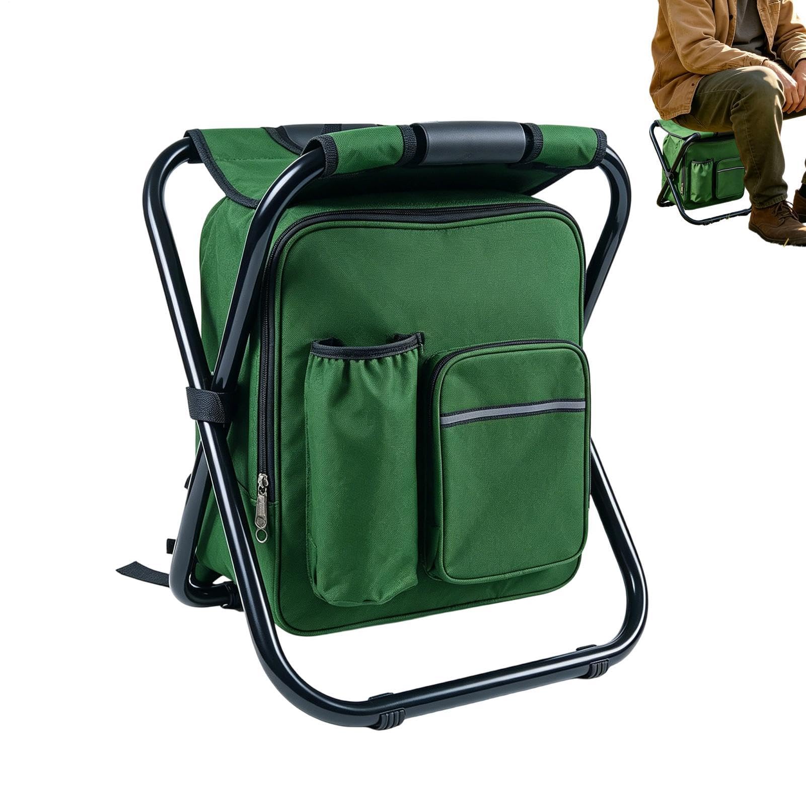 Sedia A Zaino Pieghevole Portatile, Ergonomico In Tessuto Oxford Con Borsa | Sedia E Sgabello Zaino Da Campeggio Da Campeggio, Picnic, Pesca, Barbecue, Eventi Sportivi, Viaggi all'Aria Ape