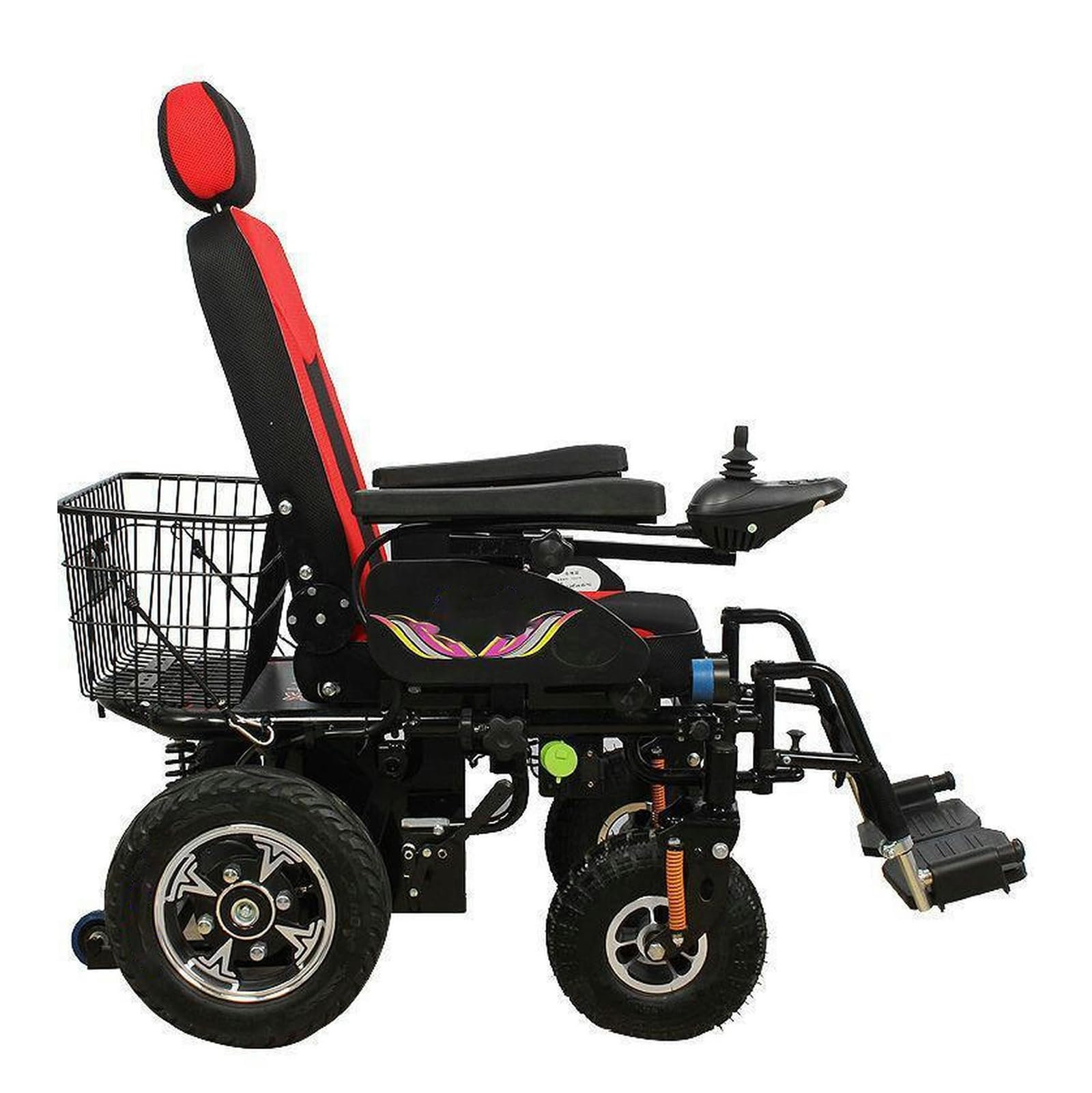 Silla de ruedas eléctrica sola mano Joystick Operado Scooters ancianos, Discapacitados Asistió Scooters-Manual Acostado-24V64A plomo ácido - Alcance 60km