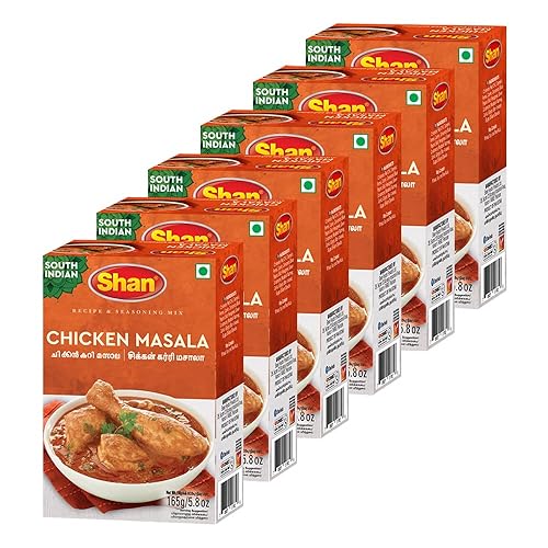 Vista 357 de Shan Mezcla de receta y condimento de pollo con mantequilla, 1.76 oz (50 g) – Polvo de especias para pollo jugoso en salsa rica de tomate