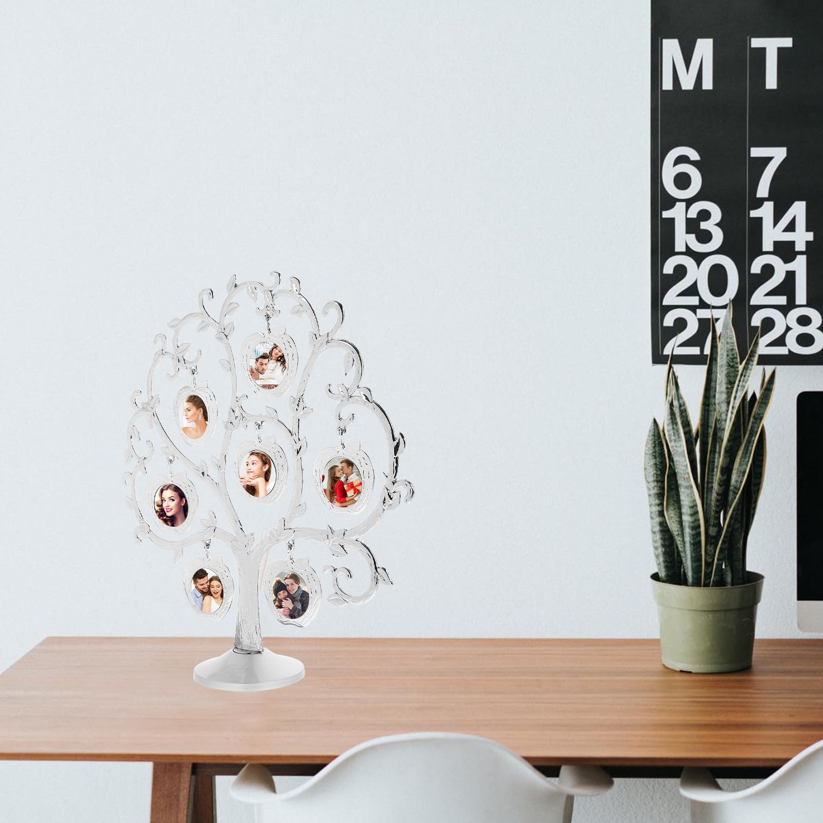 Marco de Fotos de Mesa Portafotos en Forma de Árbol de Metal, Decorativo y Práctico, para Boda y Decoración del Hogar