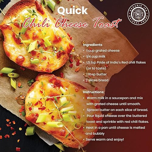 Miniatura 7 de Pride of India  Hojuelas de chile rojo 1.27 oz (36 g) Frasco pequeño con doble tamiz  Especia gourmet, imprescindible culinario  Calor agradable,