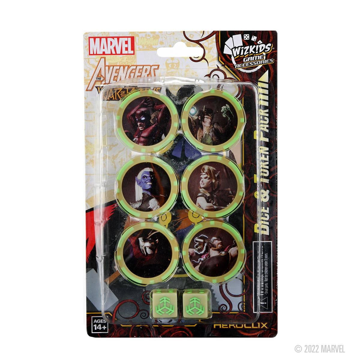 Marvel HeroClix Avengers War of The Realms Dice and Token Pack Accesorios Dados Fichas Rol de Mesa 2