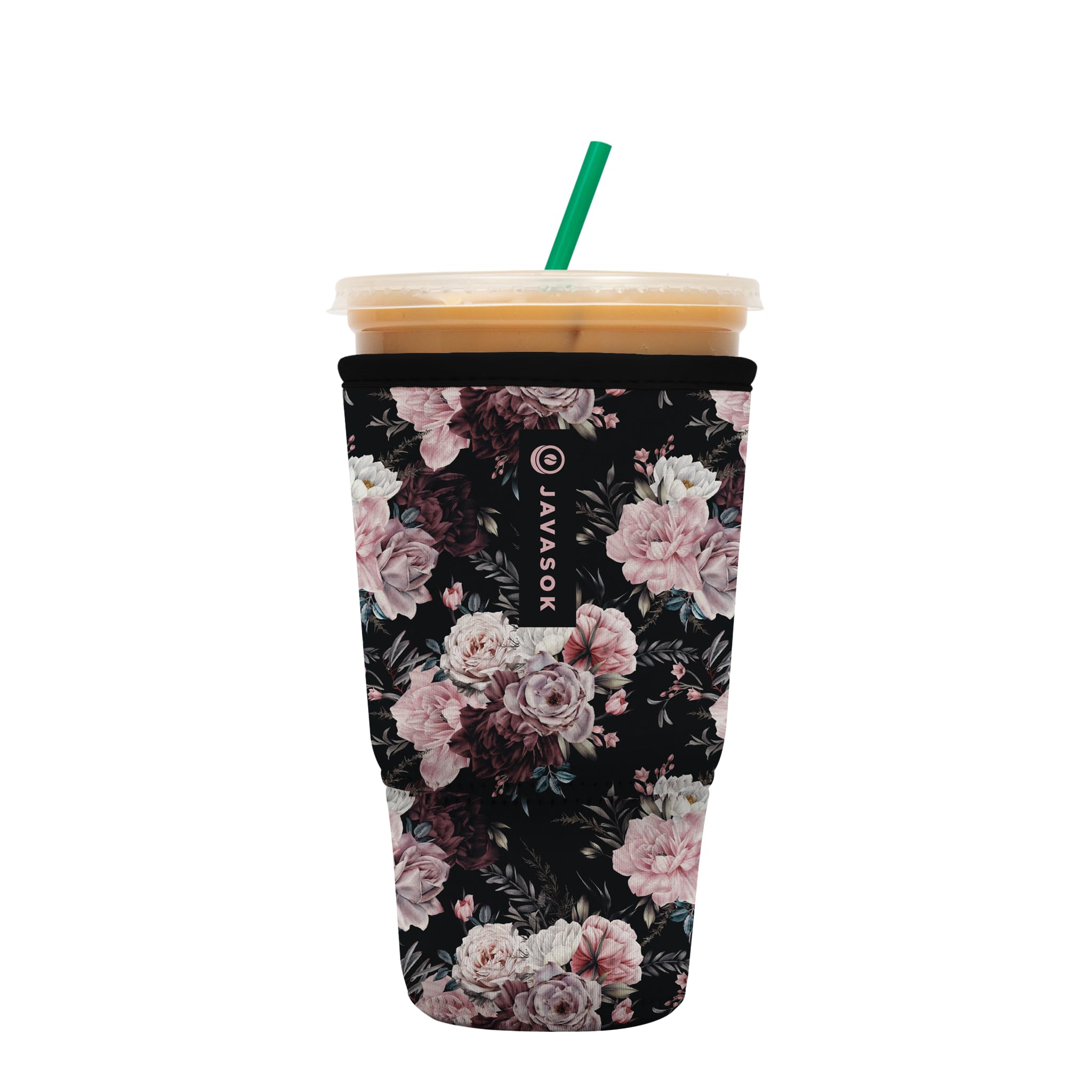 Sok It JavaSok Iced Coffee &amp; Cold Soda Insulated Neoprene Cup Sleeve (Bloom at Night, XLarge: 38-42oz)