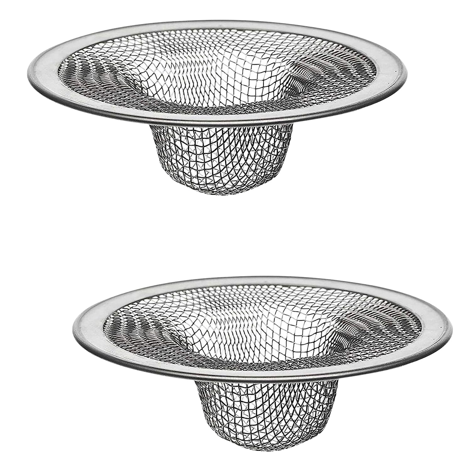 2-Pack Kitchen & Bathroom Sink Drain Strainers I 2.75 & 2 Inch Bathroom Drain Hair Catcher & Kitchen Sink Strainer I Kitchen Sink Stopper Drain Cover I Best Strainers for Kitchen Sink Strainer Basket