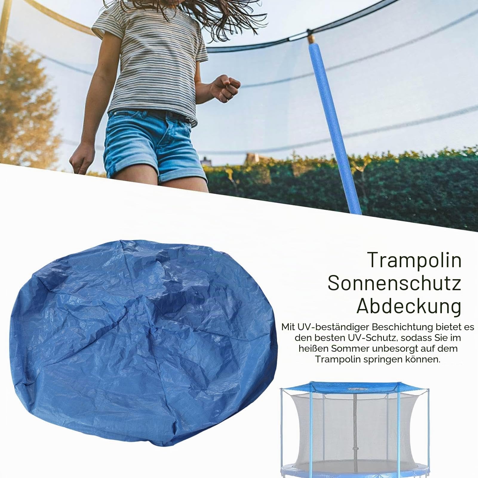 sonnensegel für trampolin Sonnenschutz Abdeckung, Ø 183 244 305 366 427 488 cm Trampolin Überdachung Abdeckung, Trampolin Sonnenschutz Sonnensegel, UV-Beständige & wasserdichte Trampolin zubehör (488cm) Sport & Freizeit Design:Crazy Animals Category:E Bike_VP VPE 527 Sonnendach zum Schutz vor Rennrad Rad Windjacke Herren