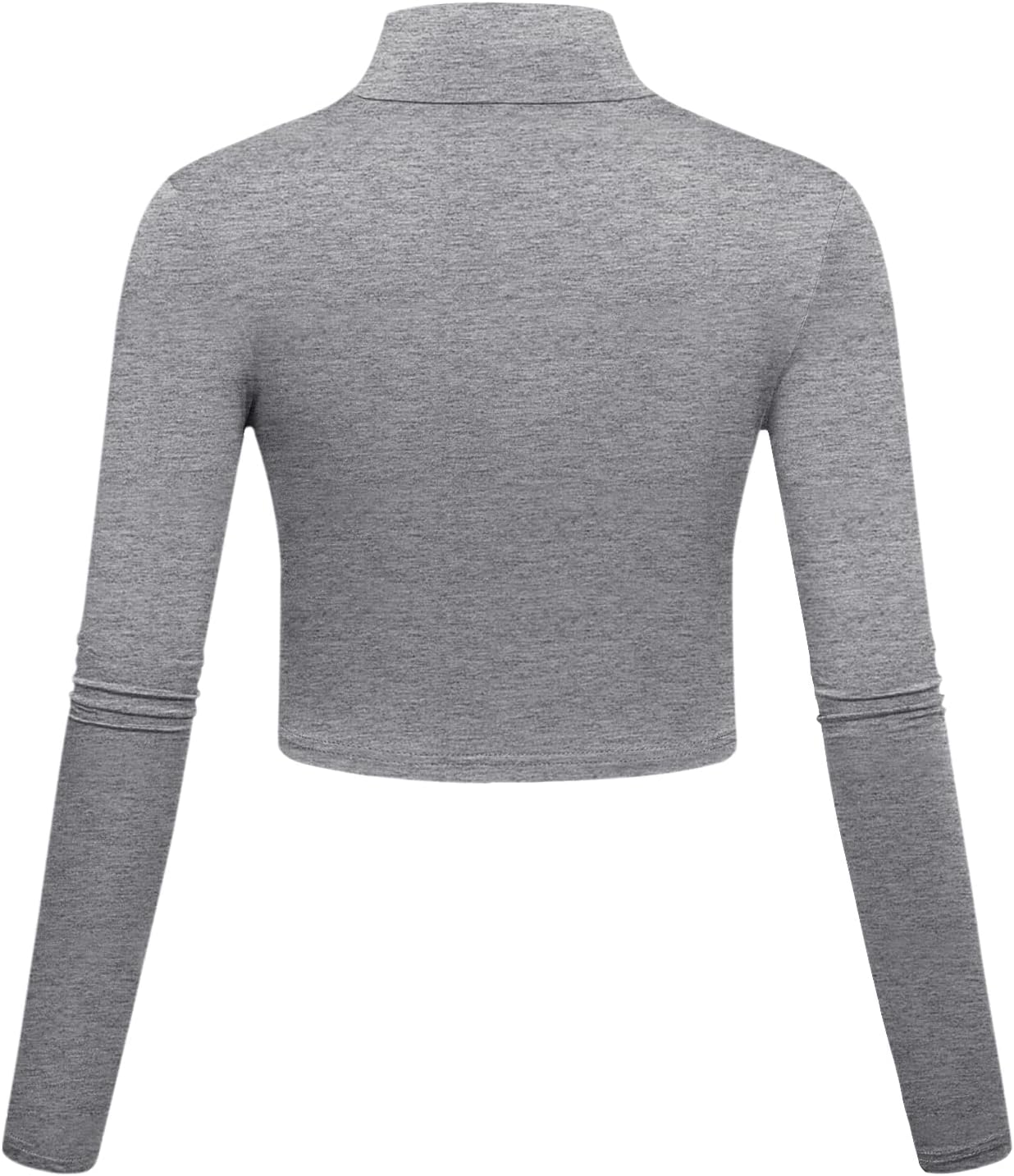 Kindcall Lightweight Mock Turtleneck Crop Tops Long Sleeve Casual Base Layer for Women - Image 2