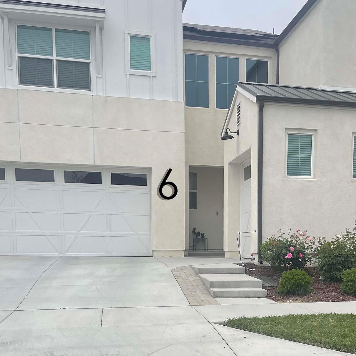 10" Stainless Steel Floating House Number, Metal Modern House Numbers, Garden Door Mailbox Decor Number with Nail Kit, Coated Black,Numbers 1