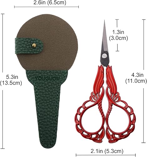 Miniatura 7 de YOUGUOM Tijeras pequeñas para bordar, tijeras de costura para manualidades, tijeras de punta afilada para costura, roscado, manualidades,