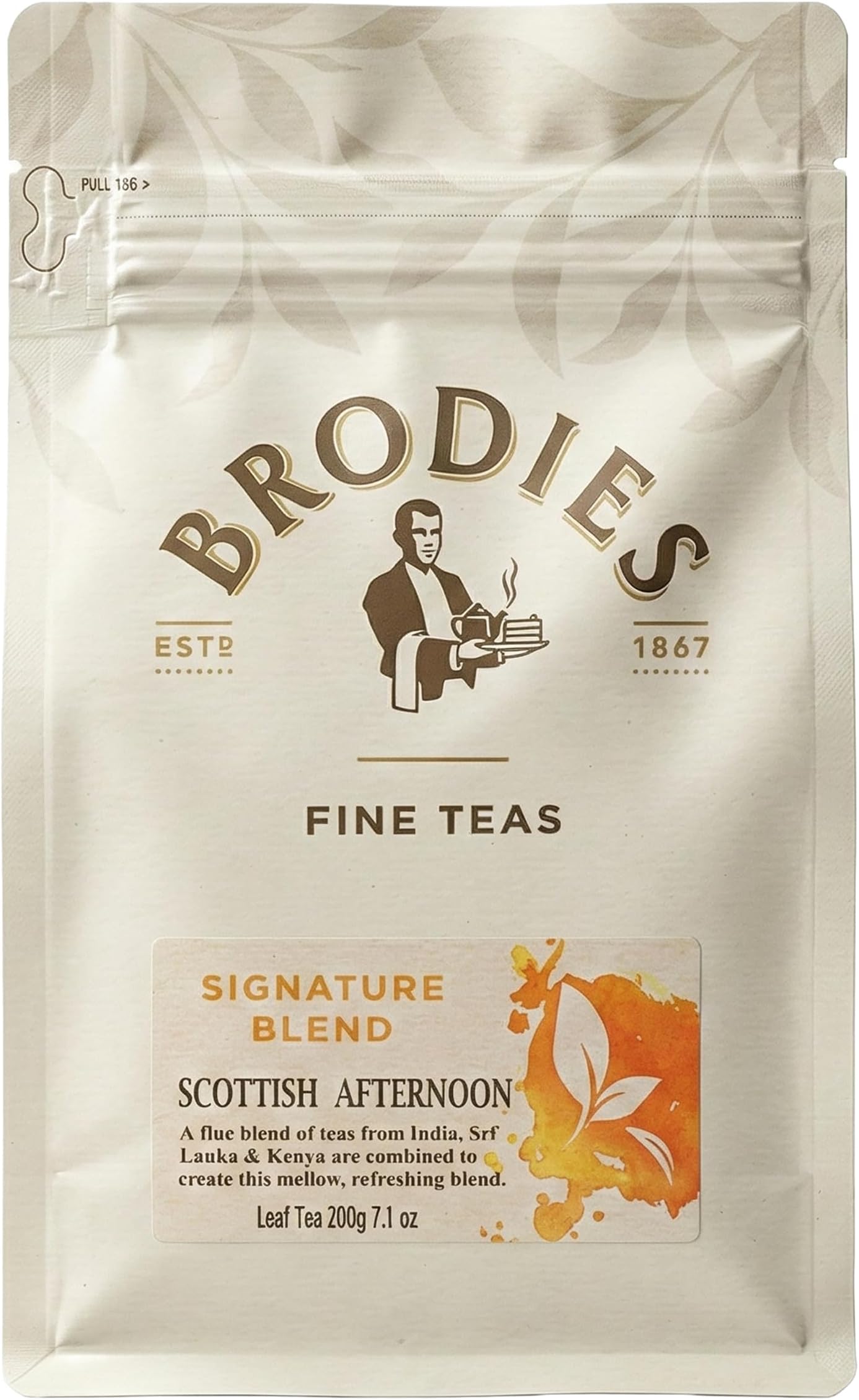 Brodies Tea, Scottish Afternoon Tea, Loose Leaf Black Tea Imported from Scotland, 7 Ounce (Pack of 1)
