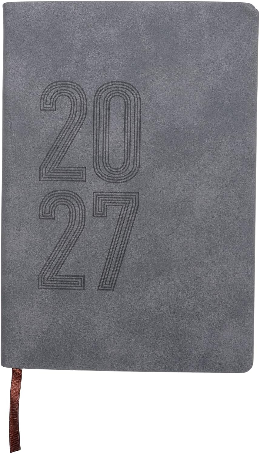 STOBOK 2027 Daily Weekly Calendar Planner Notebook with Bookmarks Academic Time Management Organizer for Diary Journal Agenda Grey