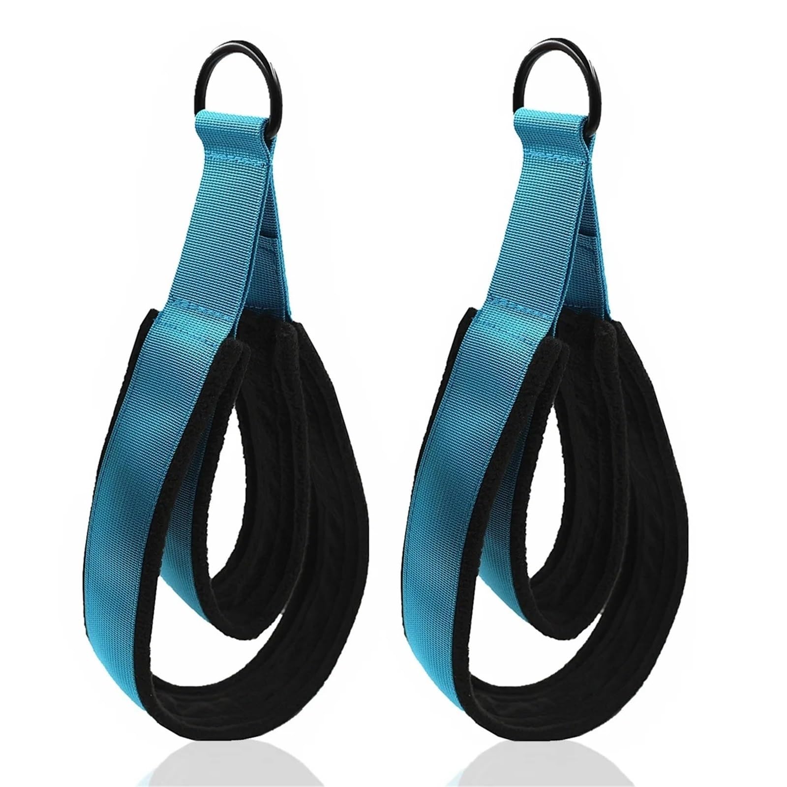 łóżko do jogi Pilates podwójne pętlowe paski do stóp fitness D-ring paski obsługują jogę akcesoria do ćwiczeń na siłowni domowe deska do ćwiczeń(SKY BLUE)