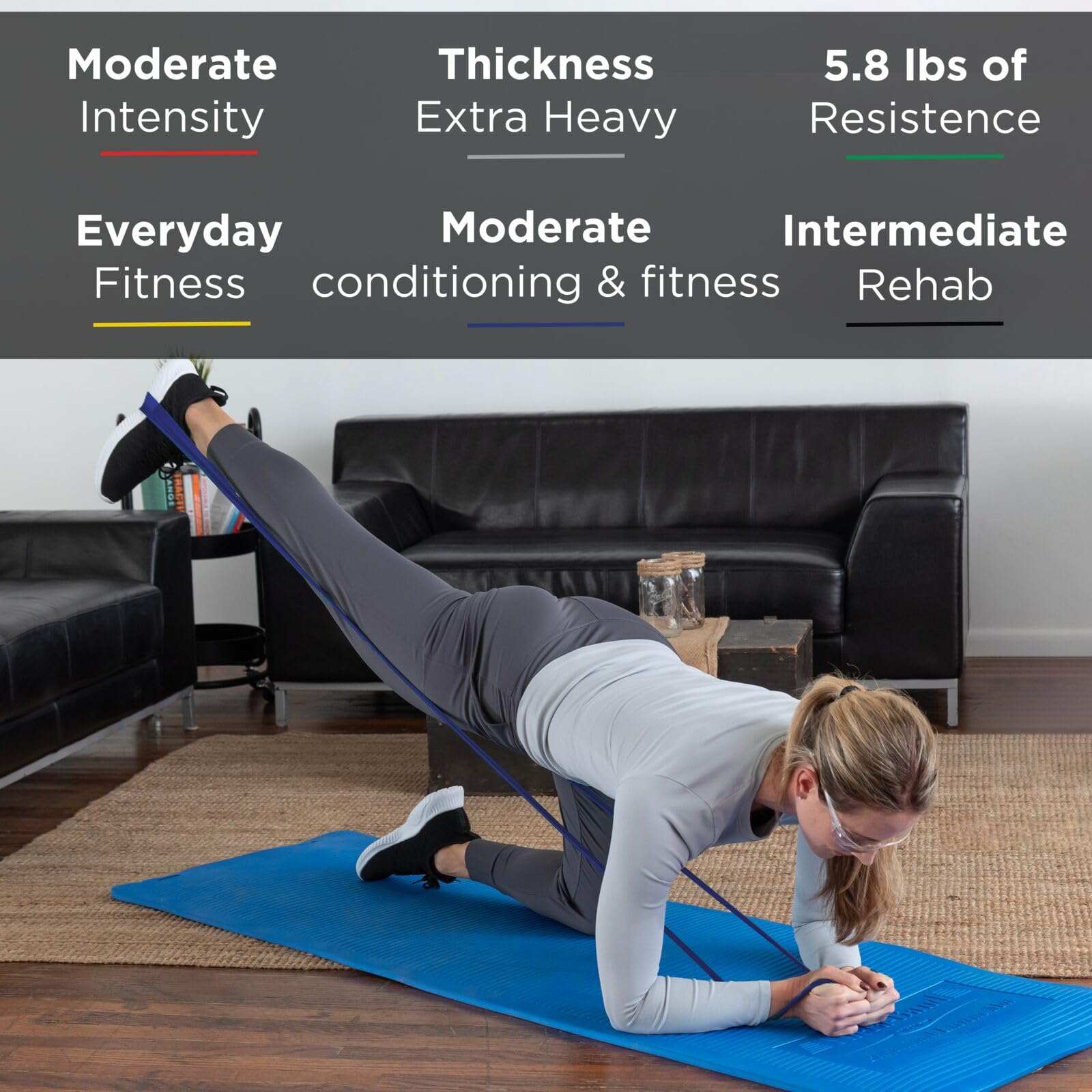 Thera-Band Exercise Band, X-Heavy, Blue, 6 Yard Roll by TheraBand