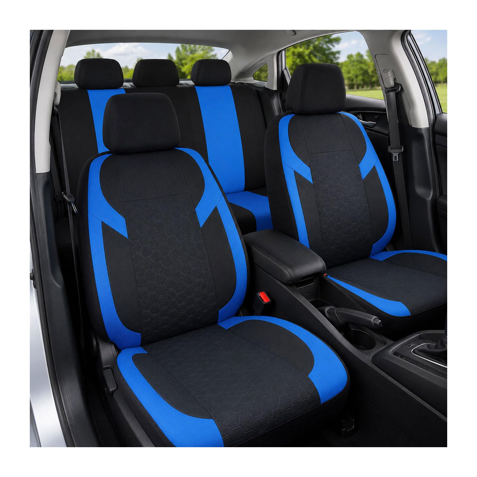 Housses de siège Auto pour 7 Series (1990-2025) - Kit Complet lavable en bleu