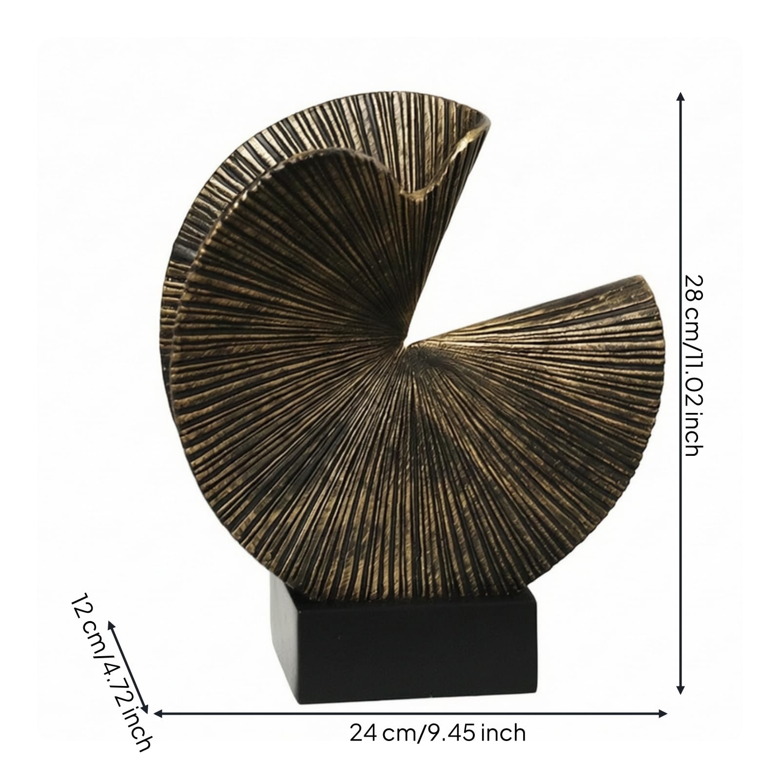 Qianly Escultura Conceptual Minimalista Figura Geométrica Envejecido Estatua para Salón, Oficina