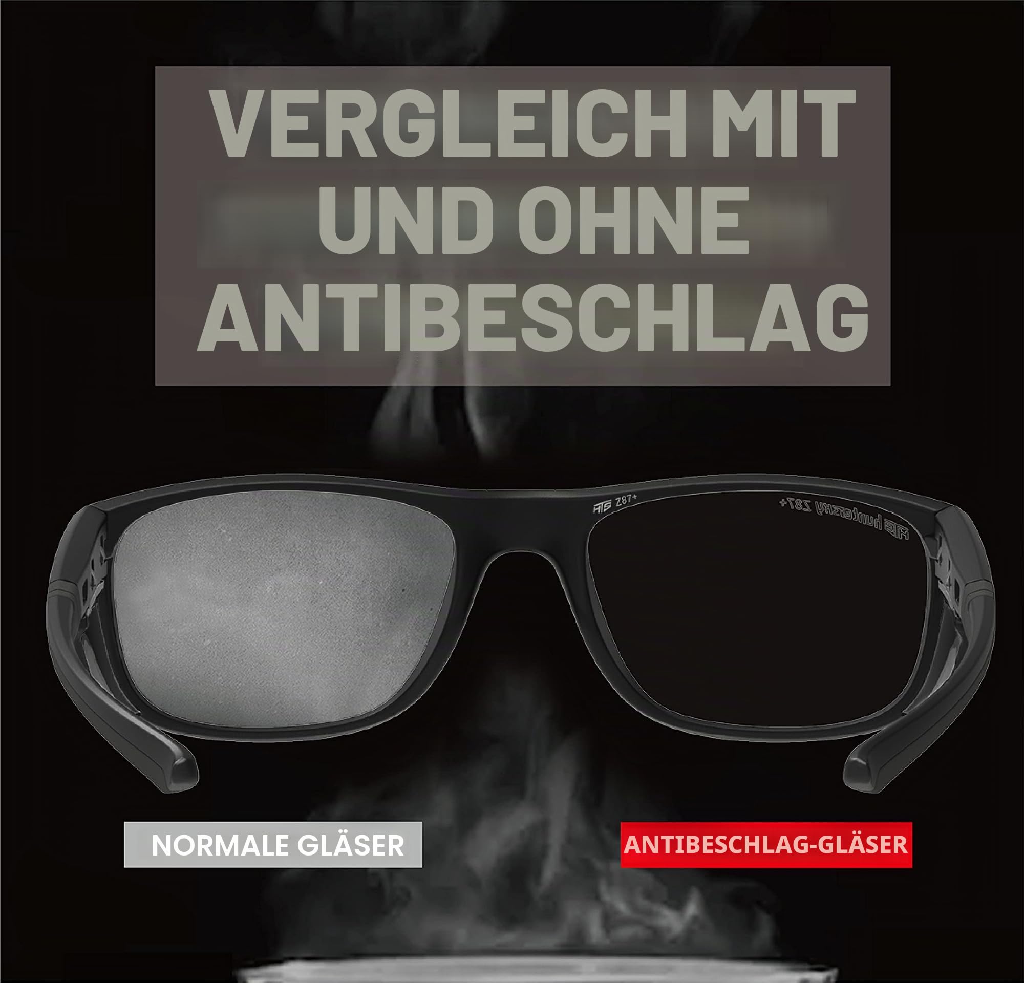 HTS HUNTERSKY TR90NZZ Schutzbrille mit Seitenschilden in kleiner Größe | ANSI Z87 Anti-Beschlag und kratzfest | geeignet für Labor und Zahnarzthelferin