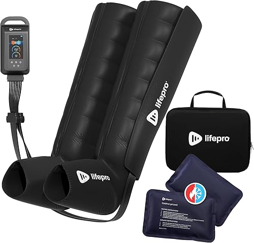 LifePro Botas de masaje de compresión para piernas, dispositivo de compresión secuencial para atletas, sistema de recuperación de piernas para