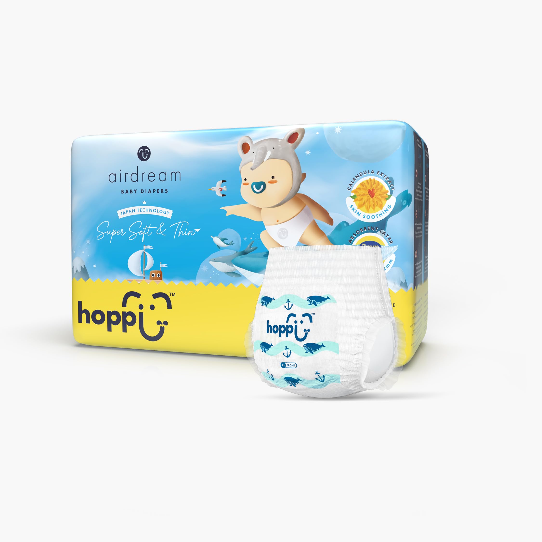 Hoppi AirDream Baby Diapers Pants XL 32s : Amazon.sg: Baby Products