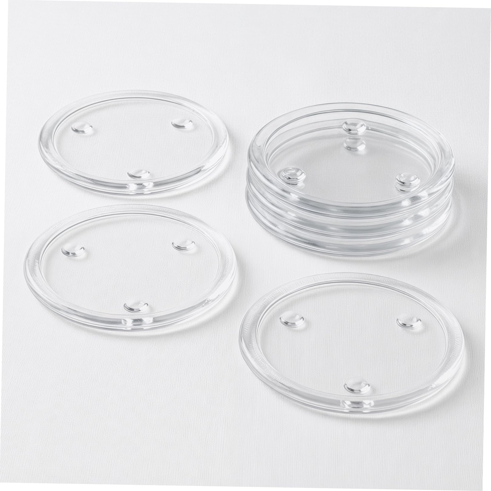 VICASKY 6 Piezas Portavelas de Cristal Redondo para Velas Cilíndricas Té