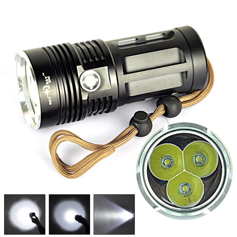 ヴィンテージコカコーラ懐中電灯LEDライトに交換　接触不良あり Amazon | WindFire 高輝度 6000LM 3x CREE XM-L T6 LED 懐中電灯 4 x